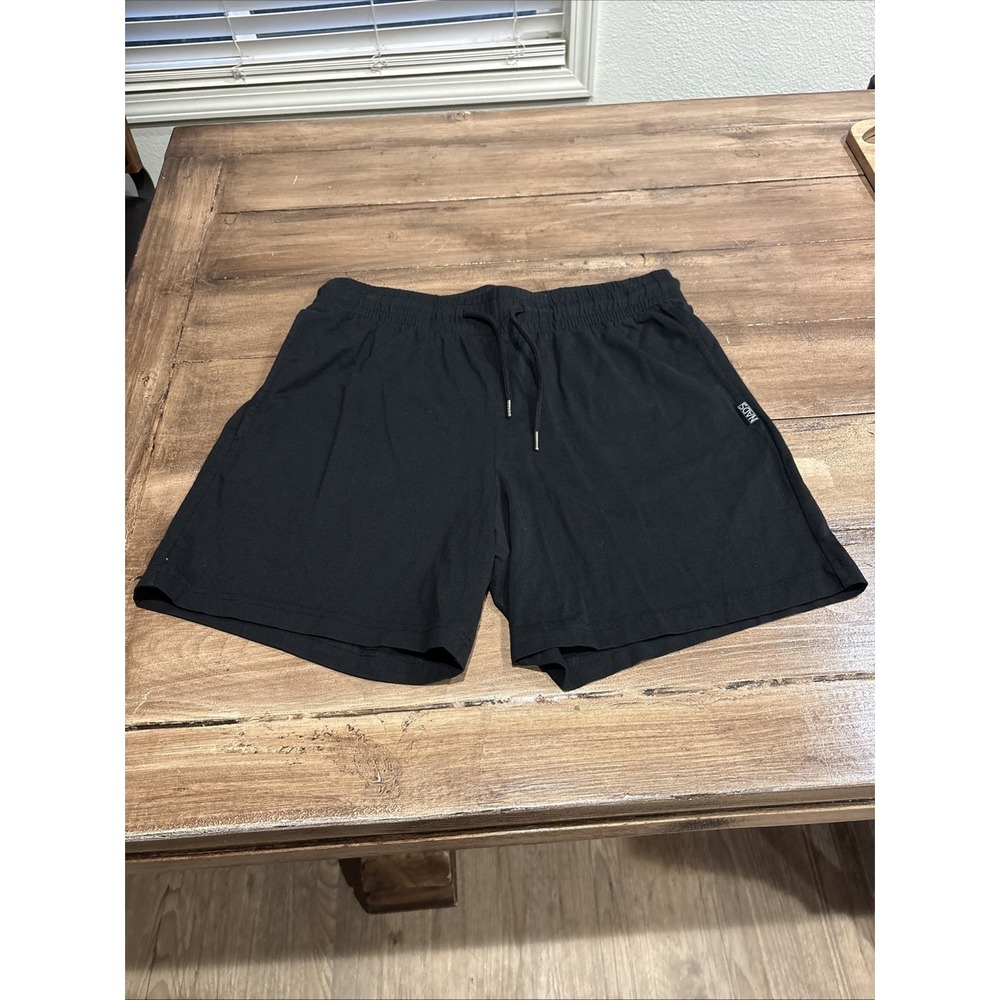 NADS Commando Shorts Mens 2XLBlack Organic Cotton Lounge Sleep Shorts Drawstring